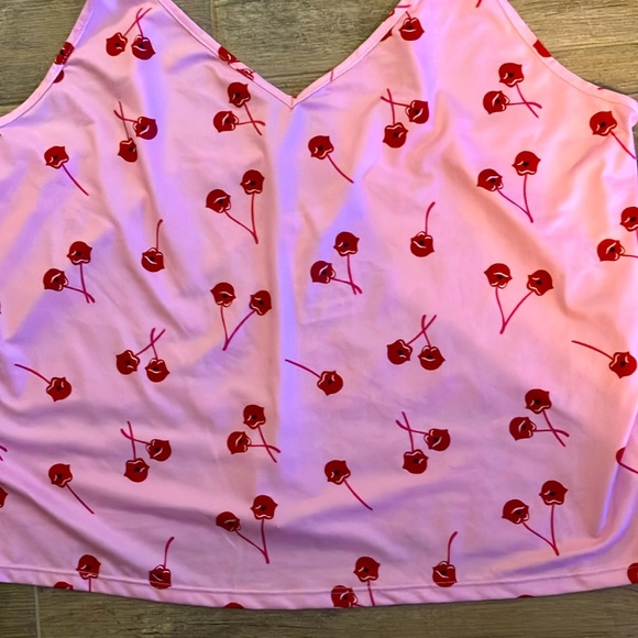 🍒Steve Madden 2-pc silky soft lace-trimmed cami & shorts set sz L NWT - Picture 3 of 11